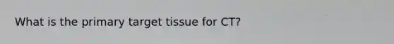 What is the primary target tissue for CT?