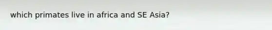 which primates live in africa and SE Asia?