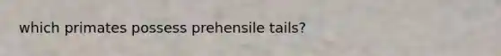 which primates possess prehensile tails?