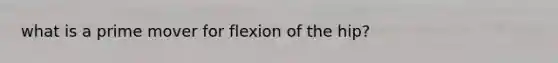 what is a prime mover for flexion of the hip?