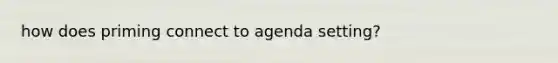 how does priming connect to agenda setting?