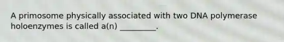 A primosome physically associated with two DNA polymerase holoenzymes is called a(n) _________.