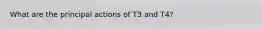 What are the principal actions of T3 and T4?