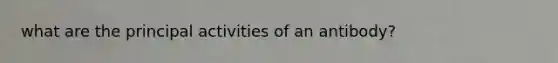 what are the principal activities of an antibody?