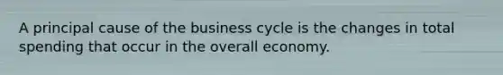 A principal cause of the business cycle is the changes in total spending that occur in the overall economy.