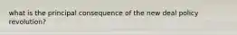 what is the principal consequence of the new deal policy revolution?
