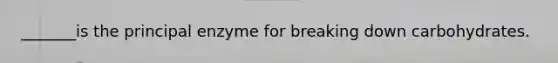 _______is the principal enzyme for breaking down carbohydrates.