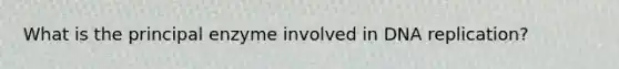 What is the principal enzyme involved in <a href='https://www.questionai.com/knowledge/kofV2VQU2J-dna-replication' class='anchor-knowledge'>dna replication</a>?