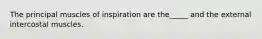 The principal muscles of inspiration are the_____ and the external intercostal muscles.