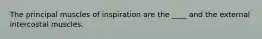 The principal muscles of inspiration are the ____ and the external intercostal muscles.