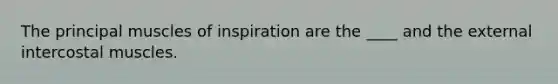 The principal muscles of inspiration are the ____ and the external intercostal muscles.