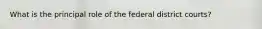 What is the principal role of the federal district courts?