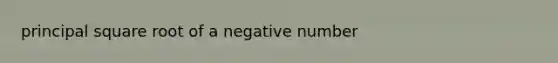 principal square root of a negative number