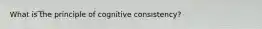 What is the principle of cognitive consistency?