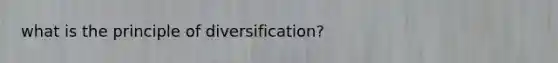 what is the principle of diversification?