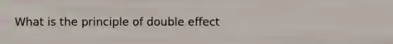 What is the principle of double effect