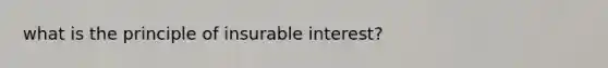 what is the principle of insurable interest?