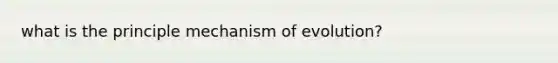 what is the principle mechanism of evolution?