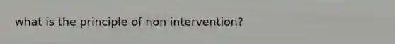 what is the principle of non intervention?