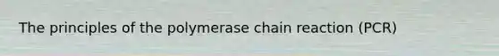 The principles of the polymerase chain reaction (PCR)