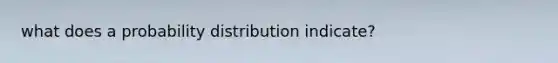 what does a probability distribution indicate?