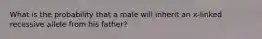 What is the probability that a male will inherit an x-linked recessive allele from his father?