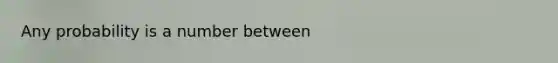 Any probability is a number between