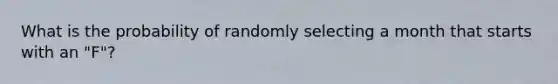 What is the probability of randomly selecting a month that starts with an "F"?