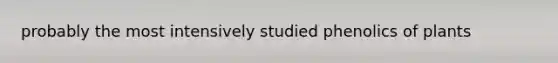 probably the most intensively studied phenolics of plants