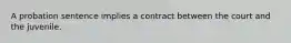 A probation sentence implies a contract between the court and the juvenile.