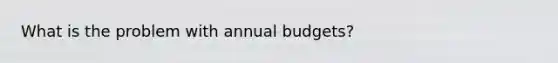 What is the problem with annual budgets?