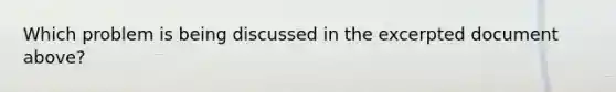 Which problem is being discussed in the excerpted document above?