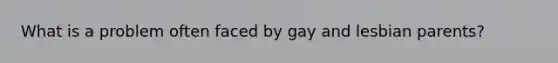 What is a problem often faced by gay and lesbian parents?