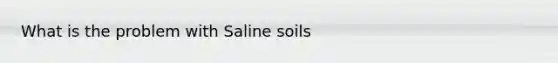 What is the problem with Saline soils