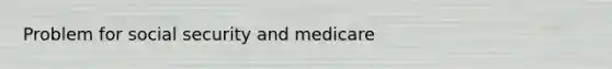 Problem for social security and medicare