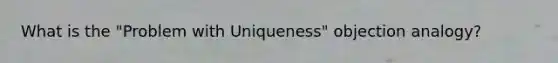 What is the "Problem with Uniqueness" objection analogy?