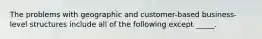 The problems with geographic and customer-based business-level structures include all of the following except _____.