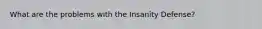 What are the problems with the Insanity Defense?