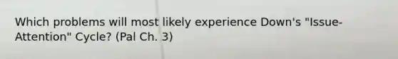 Which problems will most likely experience Down's "Issue-Attention" Cycle? (Pal Ch. 3)