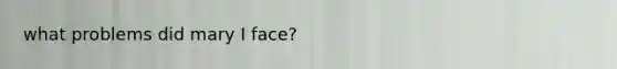 what problems did mary I face?