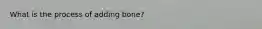 What is the process of adding bone?