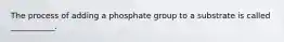 The process of adding a phosphate group to a substrate is called ___________.