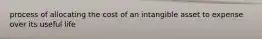 process of allocating the cost of an intangible asset to expense over its useful life