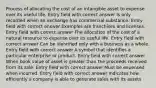 Process of allocating the cost of an intangible asset to expense over its useful life. Entry field with correct answer Is only recorded when an exchange has commercial substance. Entry field with correct answer Examples are franchises and licenses. Entry field with correct answer The allocation of the cost of a natural resource to expense over its useful life. Entry field with correct answer Can be identified only with a business as a whole. Entry field with correct answer A symbol that identifies a particular enterprise or product. Entry field with correct answer When book value of asset is greater than the proceeds received from its sale. Entry field with correct answer Must be expensed when incurred. Entry field with correct answer Indicates how efficiently a company is able to generate sales with its assets