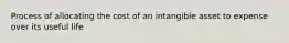 Process of allocating the cost of an intangible asset to expense over its useful life