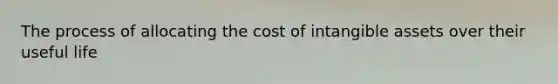 The process of allocating the cost of intangible assets over their useful life