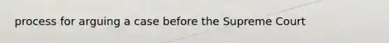 process for arguing a case before the Supreme Court