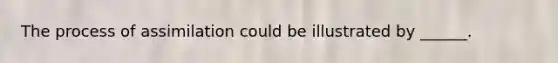 The process of assimilation could be illustrated by ______.