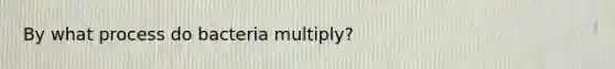 By what process do bacteria multiply?