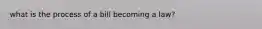 what is the process of a bill becoming a law?